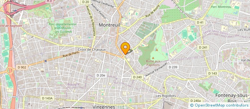 localisation de l'entreprise SOCHEATRA II MODE à MONTREUIL