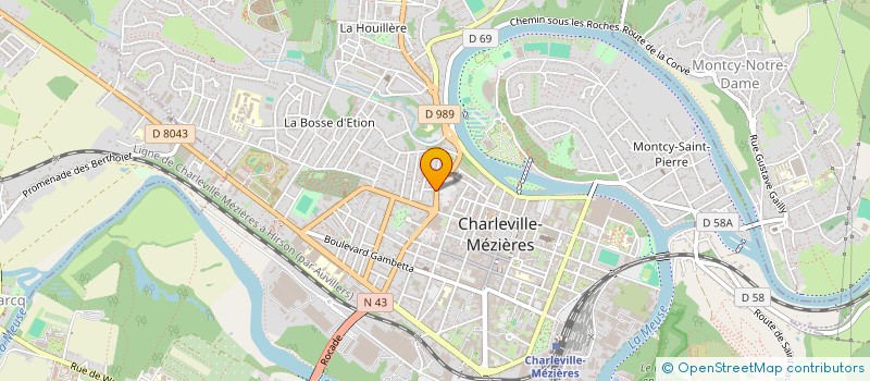 localisation de l'entreprise SOCIAL CHAMPAGNE ARDENNE  CHARLEVILLE-MEZIERES