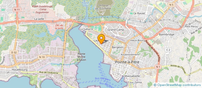 localisation de l'entreprise SOCIAL PLUS à POINTE-A-PITRE