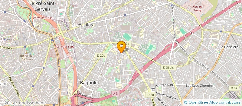 localisation de l'entreprise SOCIETE 2HB à BAGNOLET