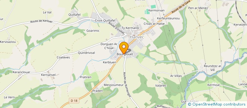 localisation de l'entreprise SOCIETE A.C.A.  HANVEC