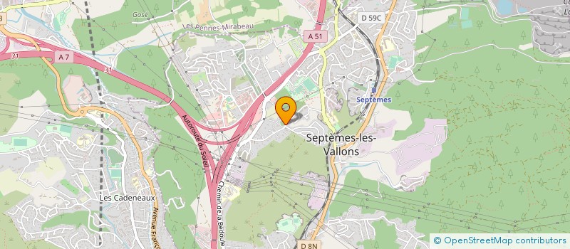 localisation de l'entreprise SOCIETE A.E.S. à SEPTEMES LES VALLONS