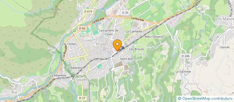localisation de l'entreprise SOCIETE A ET B à PRADES