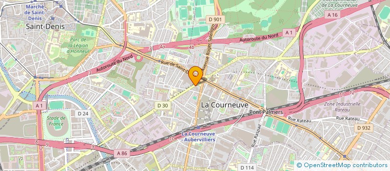 localisation de l'entreprise SOCIETE A.M à LA COURNEUVE
