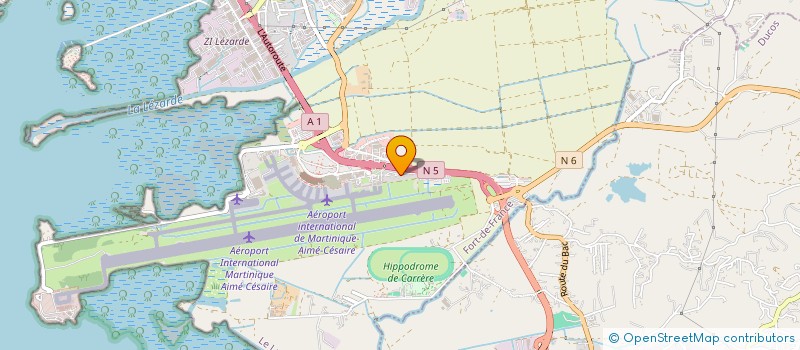 localisation de l'entreprise SOCIETE AEROPORT MARTINIQUE AIME CESAIRE  LE LAMENTIN