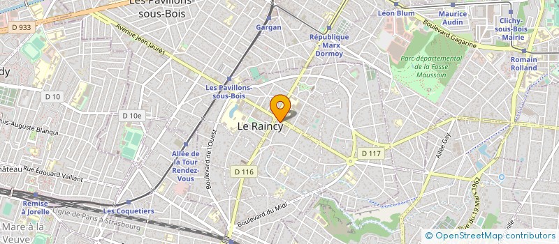localisation de l'entreprise SOCIETE AFFAIRES KESRAOUI à LE RAINCY