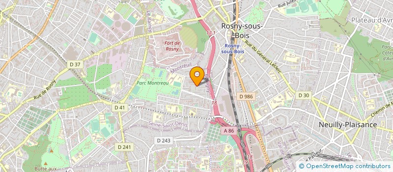 localisation de l'entreprise SOCIETE AIDEL  MONTREUIL