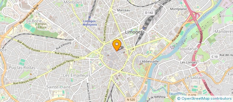 localisation de l'entreprise SOCIETE AIXOISE DE BRICOLAGE à LIMOGES