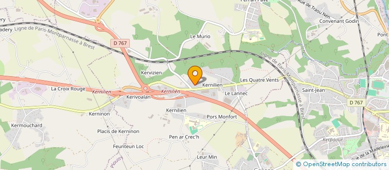 localisation de l'entreprise SOCIETE ALEXANDRE DISTRIBUTION GUINGAMPAISE  PLOUISY