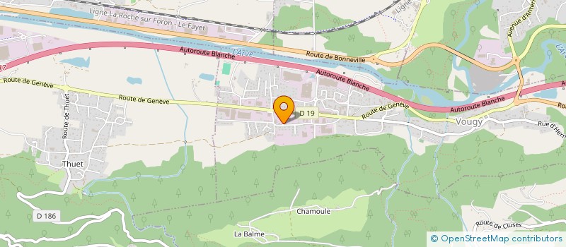 localisation de l'entreprise SOCIETE ALPES DECOLLETAGE ET MECANIQUE à VOUGY