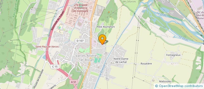 localisation de l'entreprise SOCIETE ALPES FRANCE VIANDES  VARCES-ALLIERES-ET-RISSET