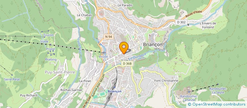 localisation de l'entreprise SOCIETE ALPES VIDEO NEIGE à BRIANCON