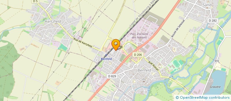 localisation de l'entreprise SOCIETE ALSACIENNE DE MACONNERIE SARL  BENFELD