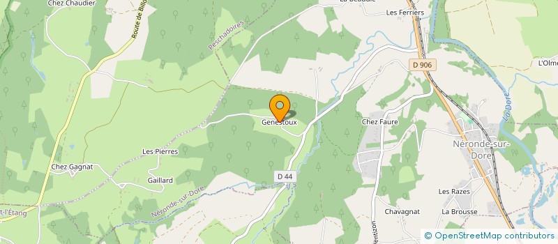 localisation de l'entreprise SOCIETE AMICALE DES CHASSEURS DES GENESTOUX  NERONDE-SUR-DORE