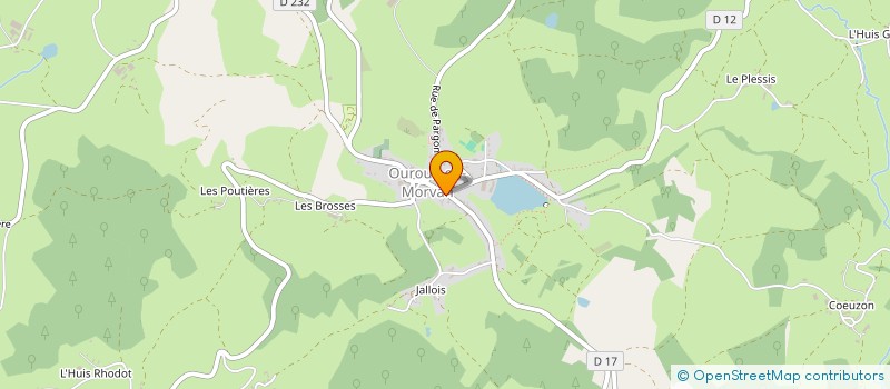 localisation de l'entreprise SOCIETE AMICALE DES CHASSEURS ET PROPRIETAIRES DE LA COMMUNE D'OUROUX-EN-MORVAN à OUROUX-EN-MORVAN