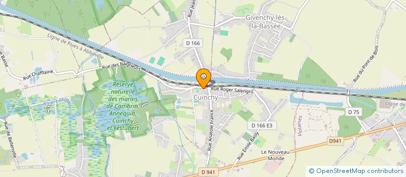 localisation de l'entreprise SOCIETE AMICALE DES SAPEURS-POMPIERS  CUINCHY