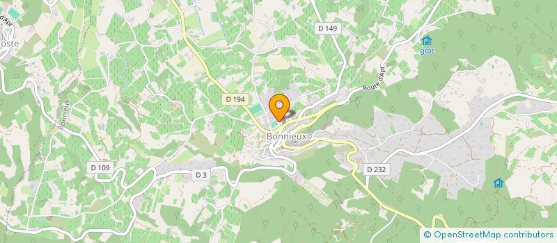 localisation de l'entreprise SOCIETE AMICALE DES SAPEURS POMPIERS  BONNIEUX