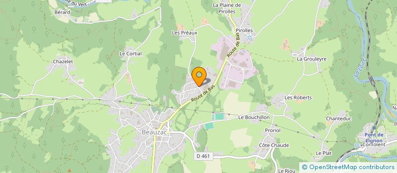 localisation de l'entreprise SOCIETE AMICALE DES SAPEURS POMPIERS DE BEAUZAC à BEAUZAC