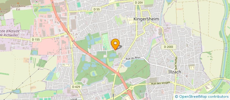 localisation de l'entreprise SOCIETE AMICALE DES SAPEURS POMPIERS DE KINGERSHEIM  KINGERSHEIM