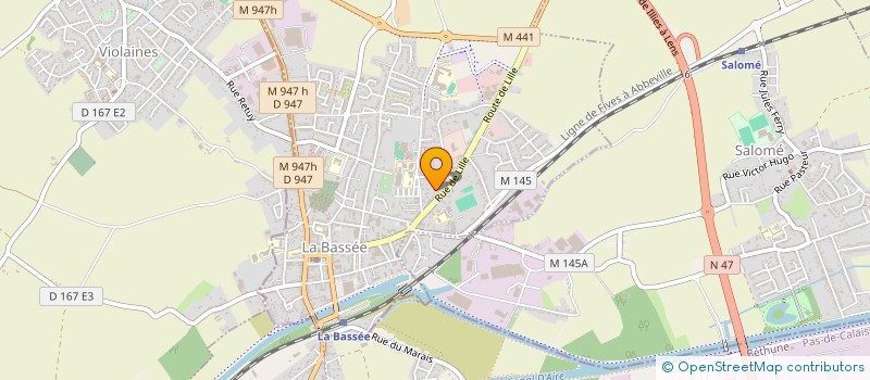 localisation de l'entreprise SOCIETE AMICALE DES SAPEURS POMPIERS DE LA BASSEE  LA BASSEE