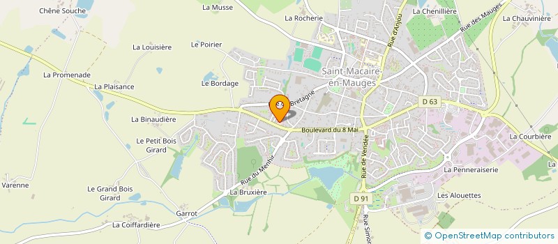 localisation de l'entreprise SOCIETE AMICALE DES SAPEURS POMPIERS DE SAINT MACAIRE EN MAUGES à SEVREMOINE