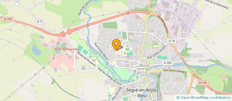 localisation de l'entreprise SOCIETE AMICALE DES SAPEURS-POMPIERS DE SEGRE à SEGRE-EN-ANJOU BLEU
