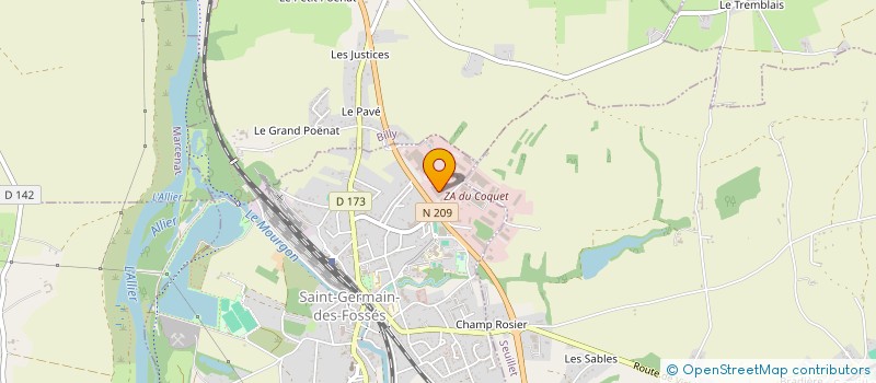 localisation de l'entreprise SOCIETE AMICALE EQUITATION DU COQUET  SAINT-GERMAIN-DES-FOSSES