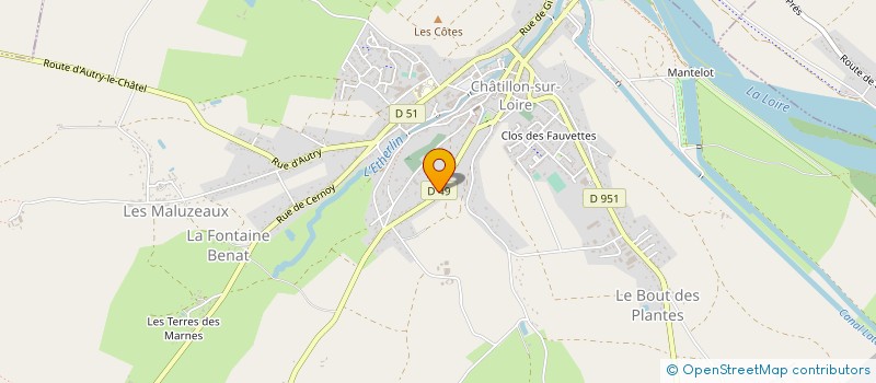 localisation de l'entreprise SOCIETE AMICALE SAPEURS POMPIERS CHATILLON SUR LOIRE à CHATILLON-SUR-LOIRE