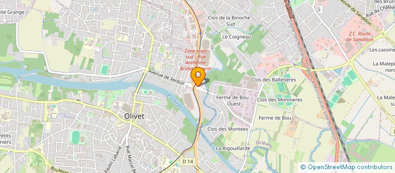 localisation de l'entreprise SOCIETE ANGERIENNE D'ENTREPRISES à OLIVET