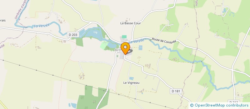 localisation de l'entreprise SOCIETE ANNE GERBOIN  OMBREE D'ANJOU