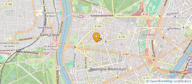 localisation de l'entreprise SOCIETE ANTILLAISE DE DISTRIBUTION à BOULOGNE-BILLANCOURT