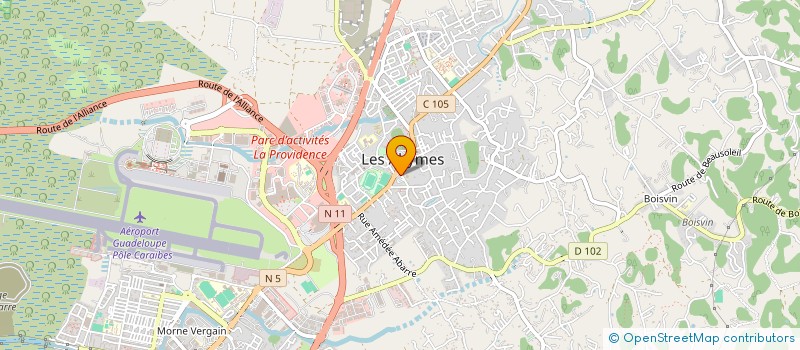 localisation de l'entreprise SOCIETE ANTILLAISE DE MANAGEMENT ET MAINTENANCE INFORMATIQUE ET GESTION à LES ABYMES