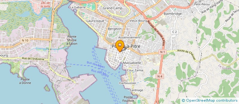 localisation de l'entreprise SOCIETE ANTILLAISE DE RESTAURATION RAPIDE à POINTE A PITRE