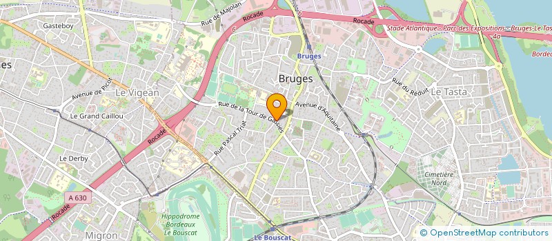 localisation de l'entreprise SOCIETE AQUITAINE DISTRIBUTION EQUIPEMENT GARAGE - SADEG à BRUGES