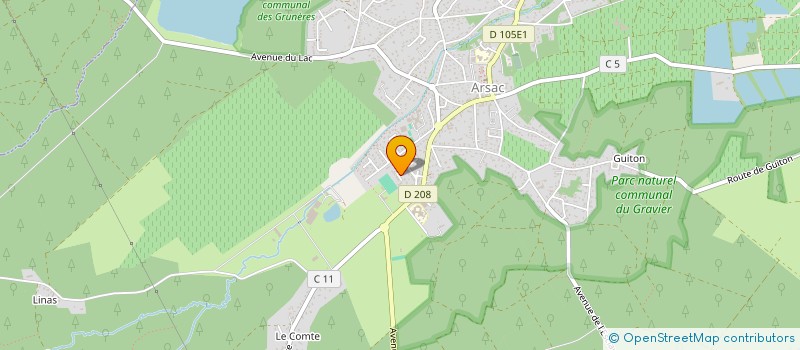 localisation de l'entreprise SOCIETE AQUITAINE ETUDE ET REALISATION à ARSAC