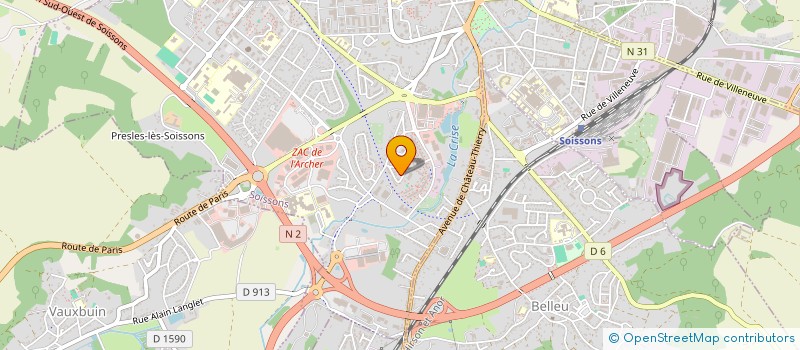 localisation de l'entreprise SOCIETE ARCADE INTERVENTION à SOISSONS