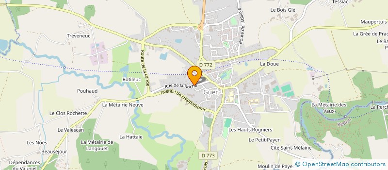 localisation de l'entreprise SOCIETE ARCHEOLOGIQUE GENEALOGIQUE ET HISTORIQUE DU PAYS DE GUER  GUER