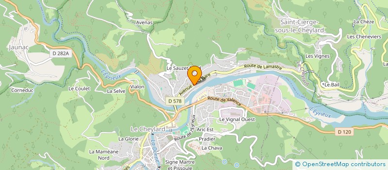 localisation de l'entreprise SOCIETE ARDECHOISE DE VETEMENTS à LE CHEYLARD
