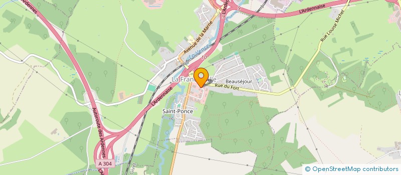 localisation de l'entreprise SOCIETE ARDENNAISE DE MENUISERIE PVC  LA FRANCHEVILLE