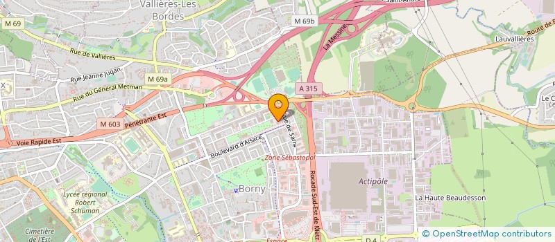 localisation de l'entreprise SOCIETE ARMATURES DE L EST à METZ