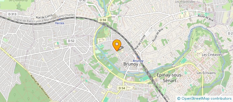 localisation de l'entreprise SOCIETE ART HISTOIRE ARCHEOLOGIE DE LA VALLEE DE L YERRES  BRUNOY