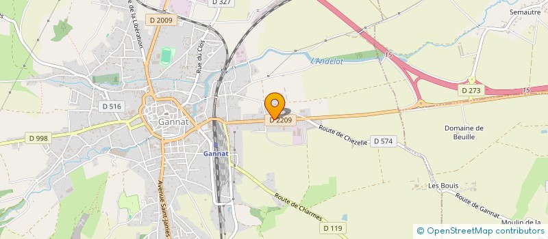 localisation de l'entreprise SOCIETE ARTISANALE DE BATIMENTS ET TRAVAUX PUBLICS  GANNAT