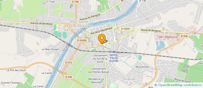 localisation de l'entreprise SOCIETE ASAR à SAINTE-FOY-LA-GRANDE