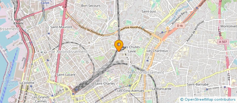 localisation de l'entreprise SOCIETE ASPIC COMPAGNIE D INGENIERIE PRODUCTION DE SERVICES ET D à MARSEILLE