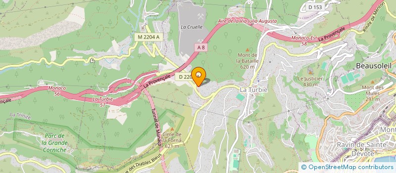 localisation de l'entreprise SOCIETE ASTORIAL à LA TURBIE
