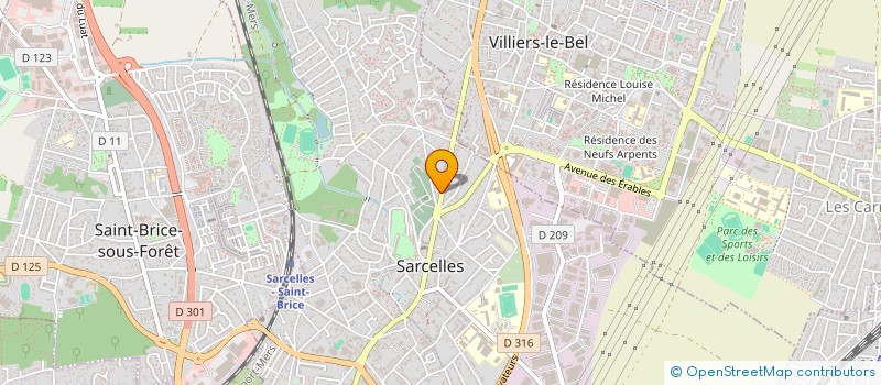 localisation de l'entreprise SOCIETE ATTRIBUTION DU 07 AV MAX DORMOY à SARCELLES