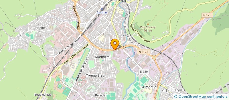 localisation de l'entreprise SOCIETE AURILLACOISE DE REVETEMENTS à AURILLAC