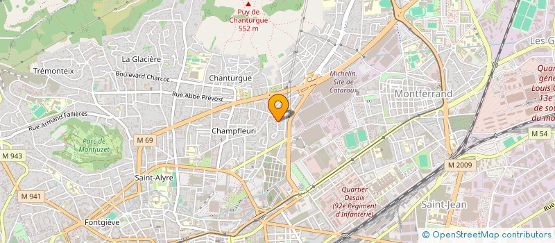 localisation de l'entreprise SOCIETE AUVERGNATE DE PEINTURE ET PLATRERIE  CLERMONT-FERRAND