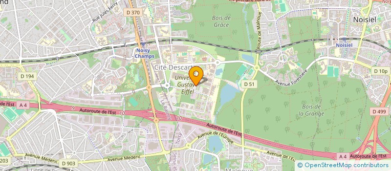 localisation de l'entreprise SOCIETE B.G. INFOGRAPHIE  CHAMPS-SUR-MARNE