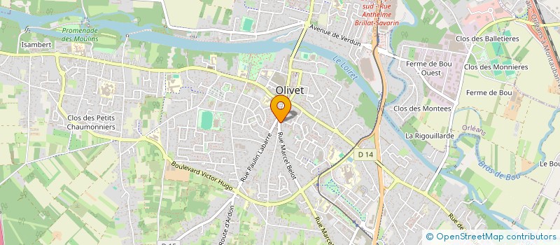 localisation de l'entreprise SOCIETE BARADUC ET ASSOCIES  OLIVET